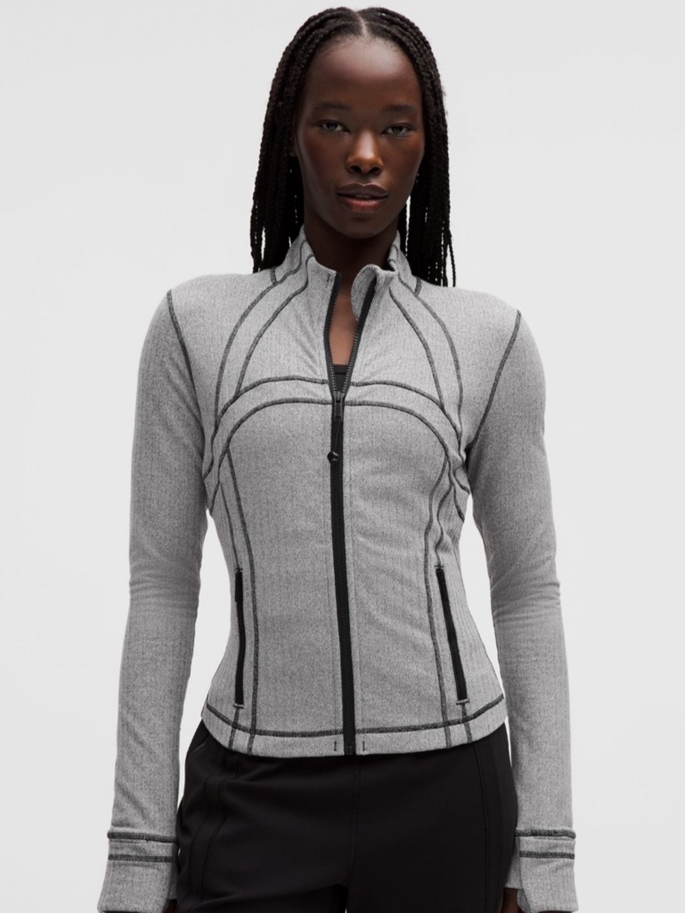nwt lululemon define cropped jacket *herringbone
